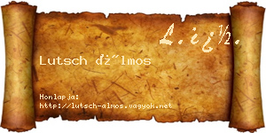 Lutsch Álmos névjegykártya